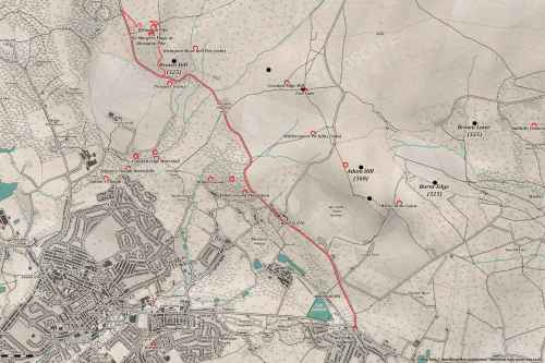 Rivington Pike by Georges Lane (and back) Walk Map