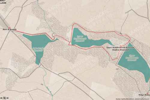 Roddlesworth Reservoirs Walk Map
