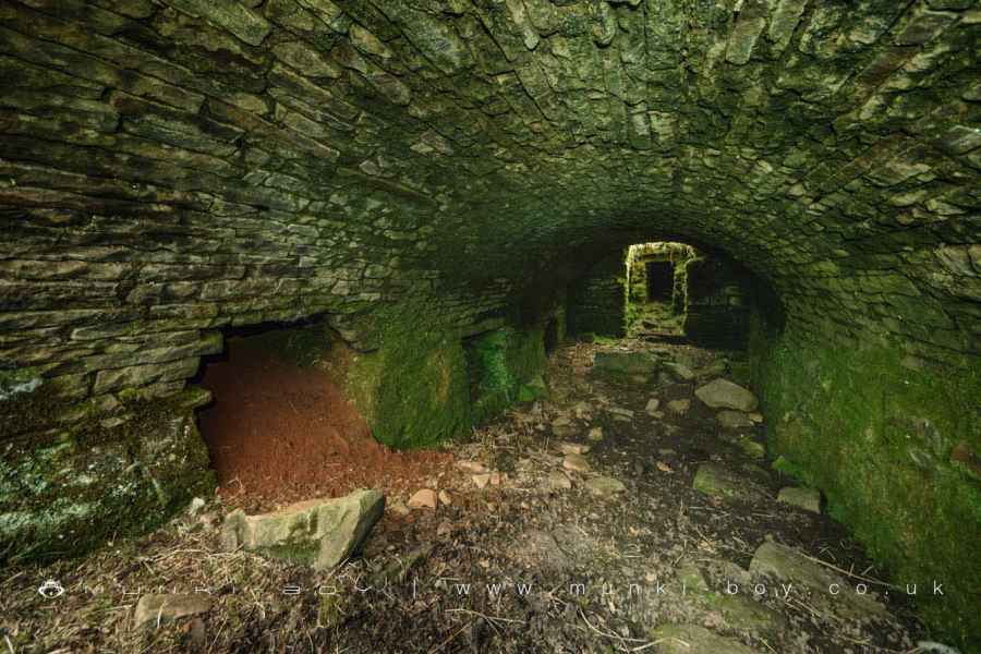The vaulted "cellar" at Binns ruin Walk Map