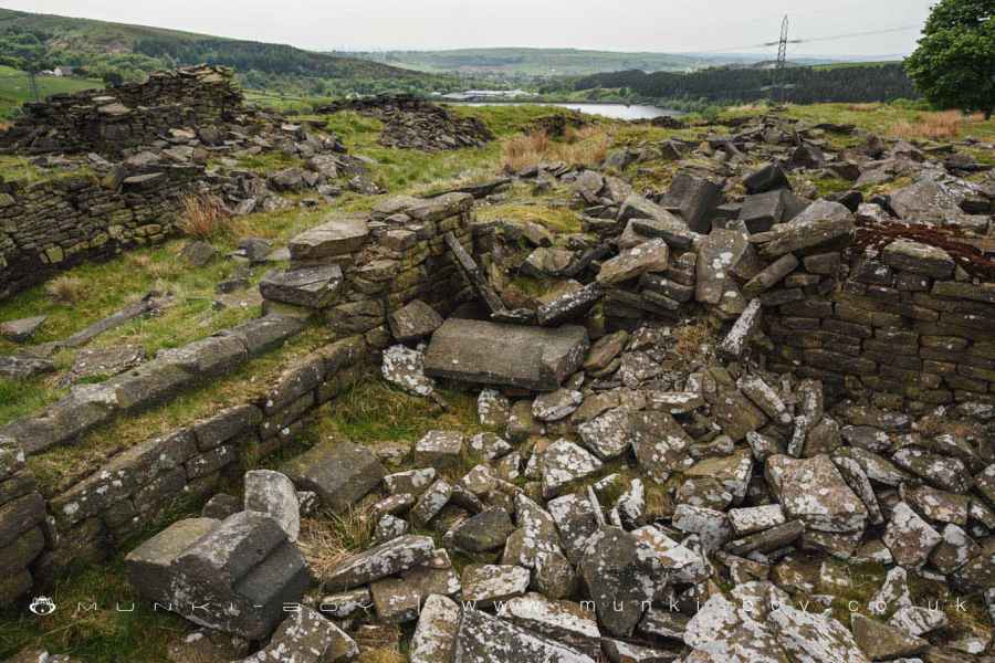 The ruins of Binns at Piethorne Walk Map