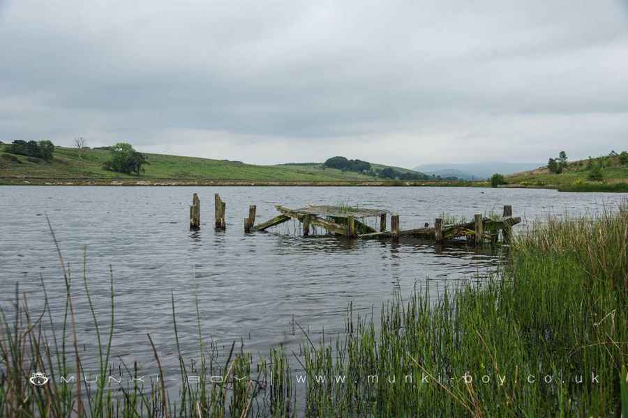 An Old Wooden Pier at Dean Clough Reservoir Walk Map