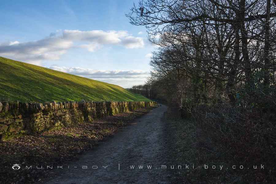 The track beside the Yarrow Reservoir Embankment Walk Map