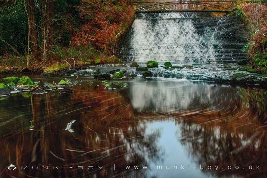 Waterfall at Upper Roddlesworth Reservoir Walk Map