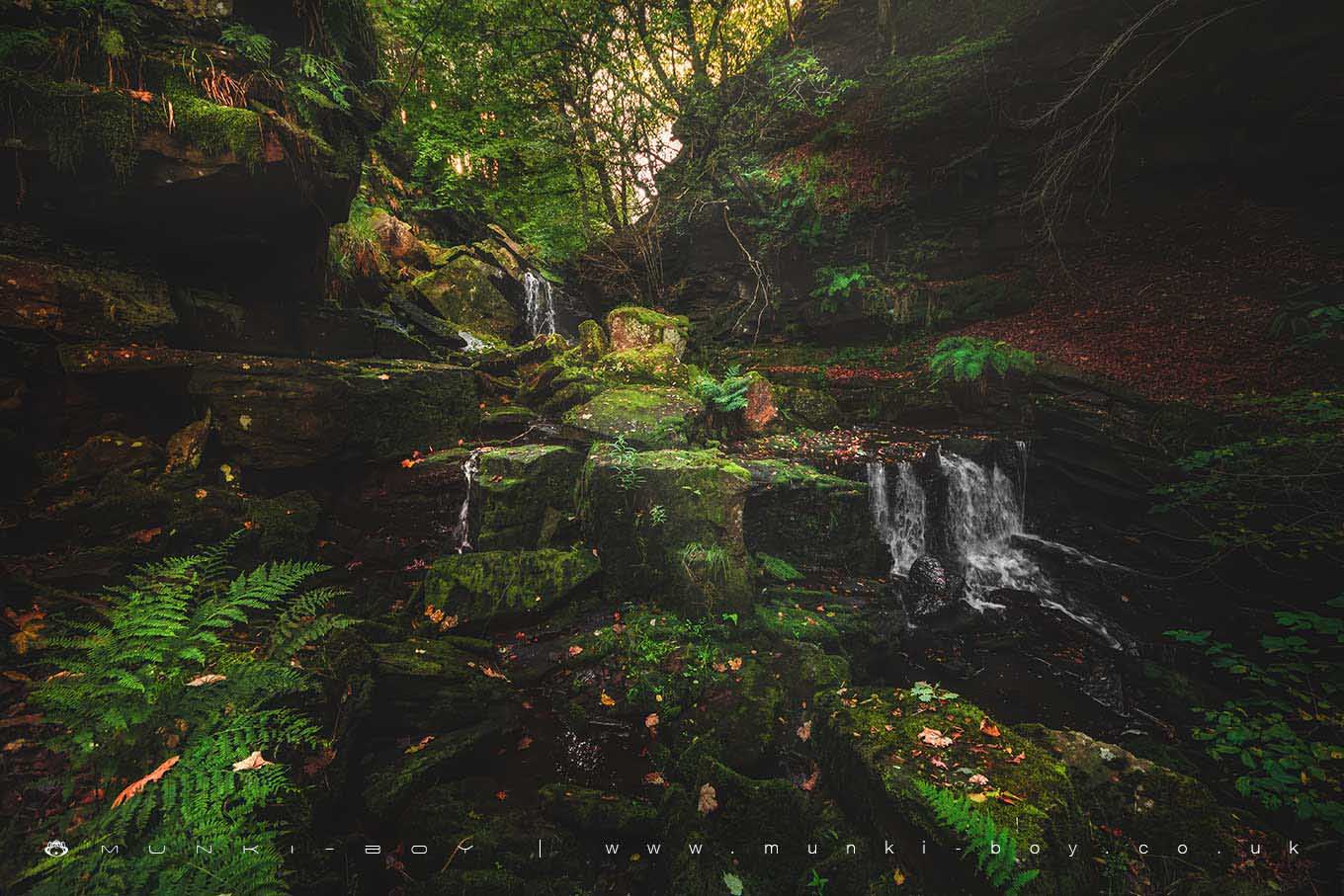 Waterfalls in Turton and Entwistle Reservoir