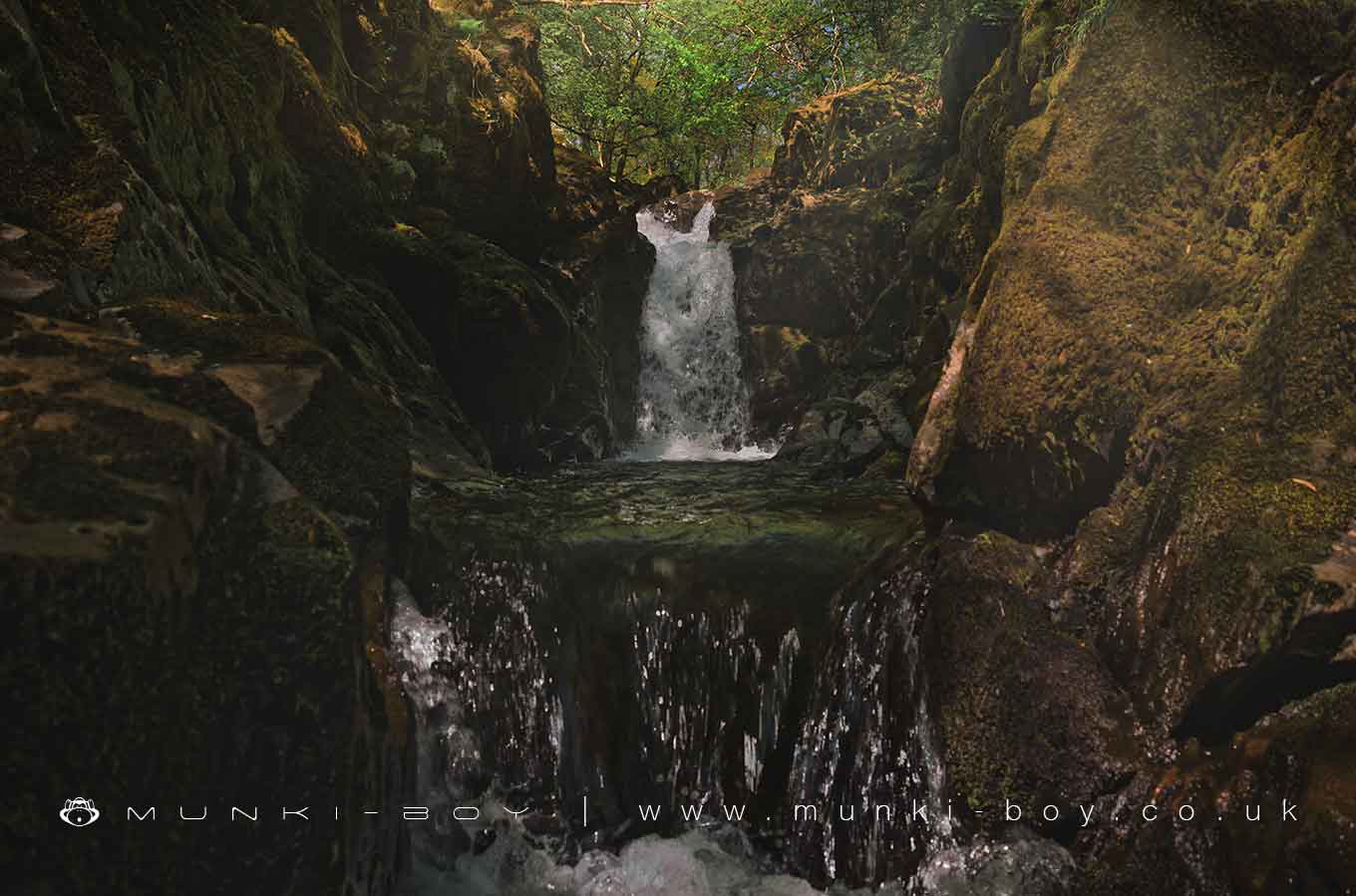 Waterfalls in River Kent at Kentmere