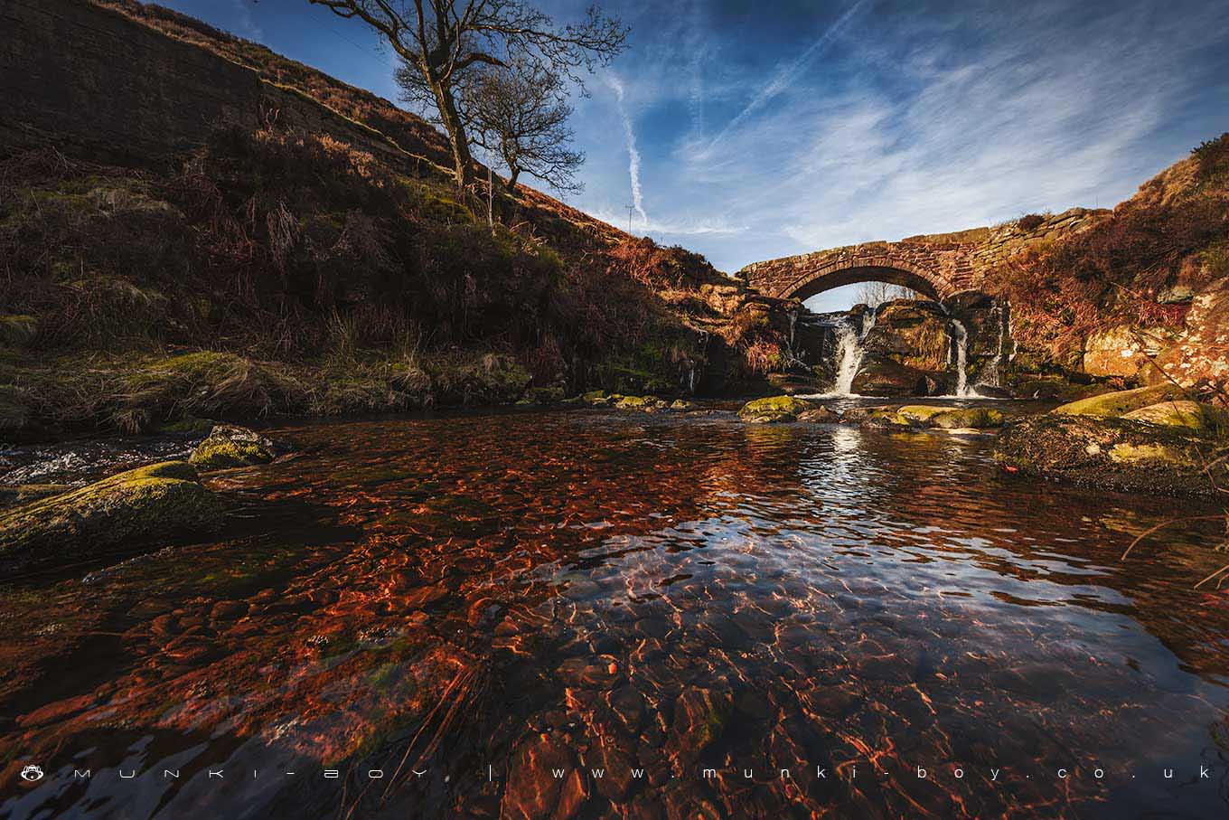 Waterfalls in Three Shires Head