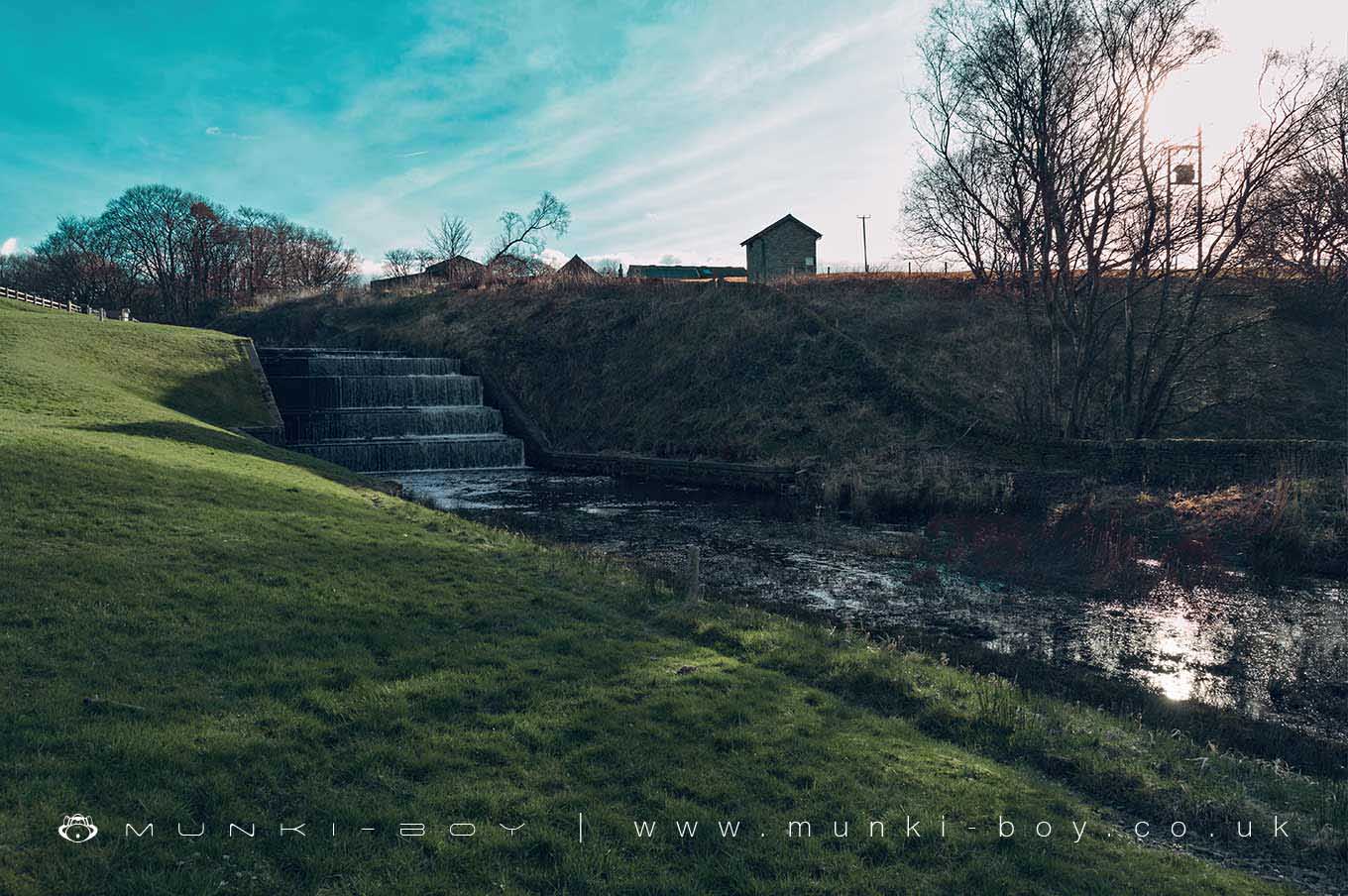 Waterfalls in Upper Rivington Reservoir