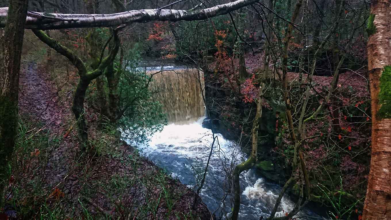 Waterfalls in Eagley Brook